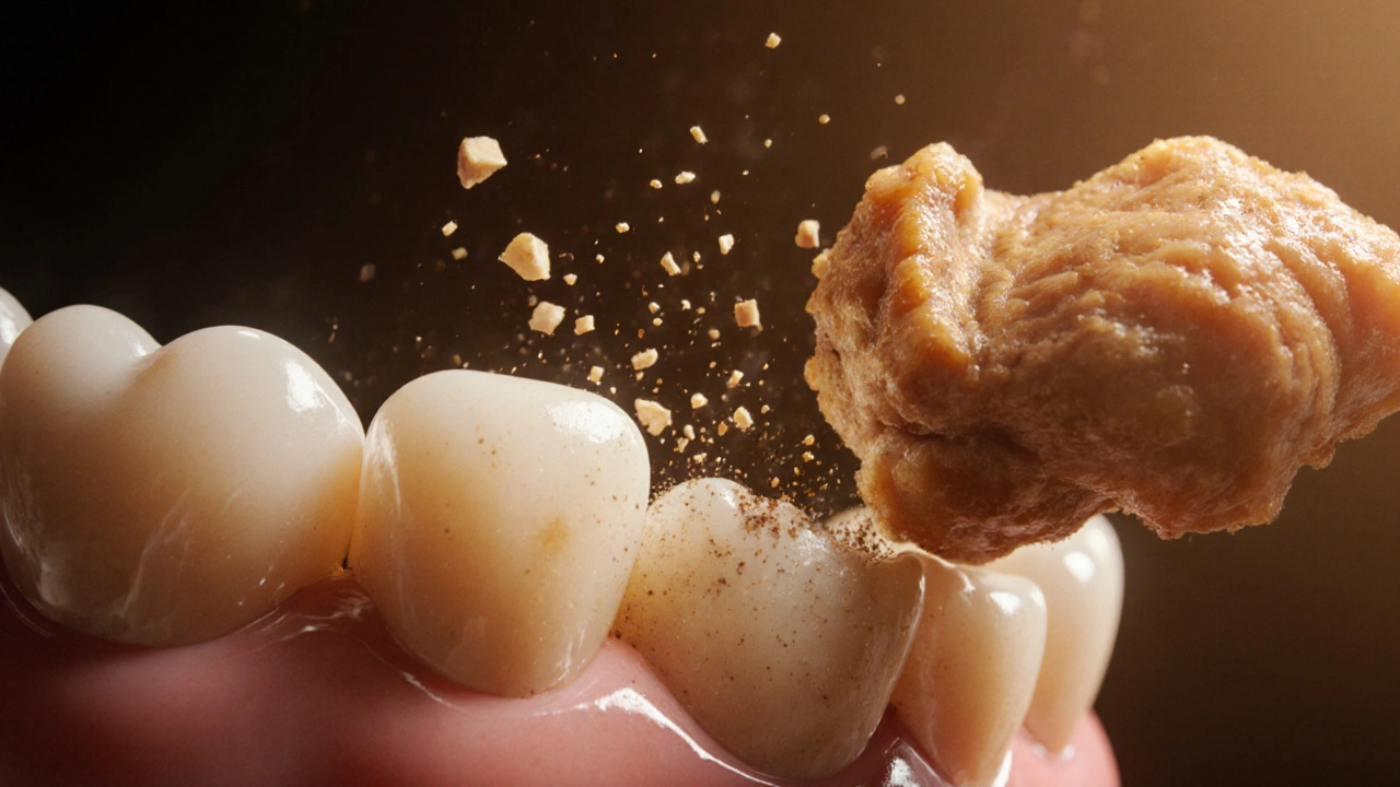 Kličky a stoličky rozdrcí ořech a maso.