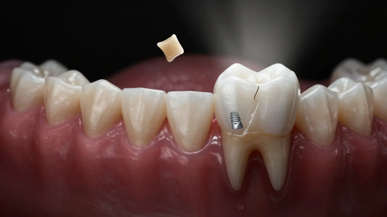 Důsledky ztráty zadního zubu: přesouvání sousedních zubů a náhrada implantátem.