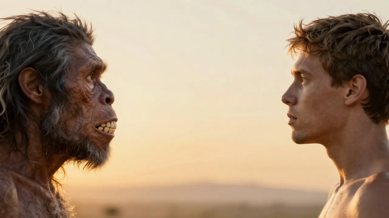 Evolutionary comparison of ancient and modern human jaws with wisdom teeth.