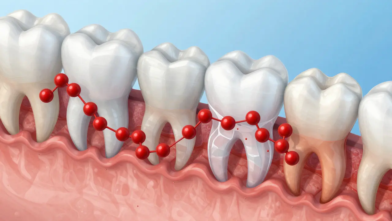 Kyseliny napadají krystaly zubní skloviny v mikro pohledu