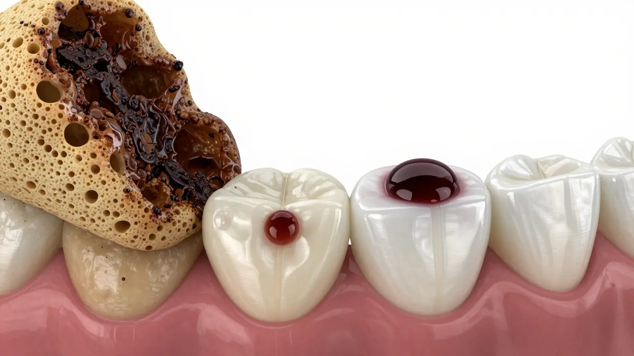 Srovnání odolnosti keramické a kompozitní fazety vůči barvám z kávy a vína.